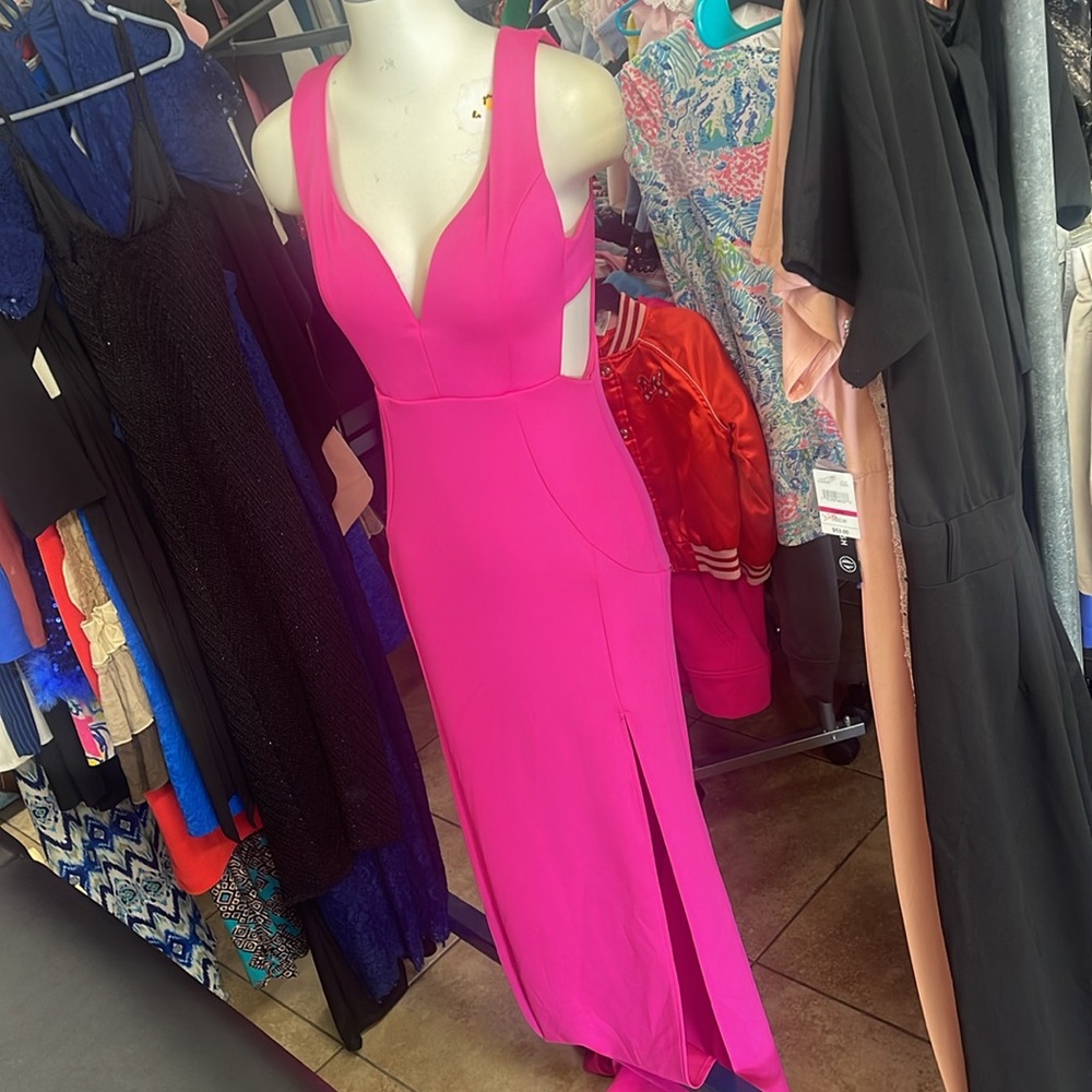 Hot pink formal dress